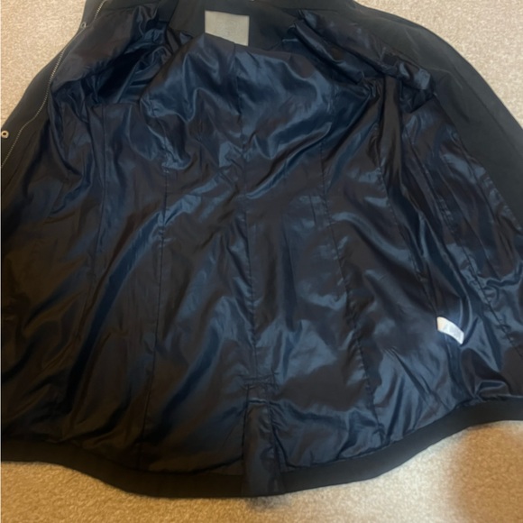 ATHLETA Women’s Midtown Rain Trench Coat Size Small Hooded Black Jacket - Picture 12 of 14
